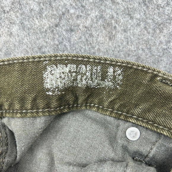 Abercrombie Fitch Jeans Mens 32 x 34 Green Skinny Button Fly Cotton Denim Pants - Picture 13 of 14